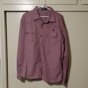 Polo Ralph Lauren maroon checkered shirt